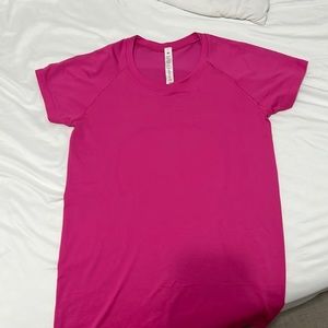 Lululemon sonic pink short sleeve full length swiftly tech